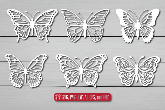 Paper Cut Butterfly SVG Bundle Graphic 3D SVG By NGISED