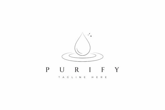Purify Water Abstract Nature Logo Illustration Logos Par captoro