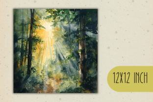 Sunny Forest Backgrounds Graphic Illustrations By Cheerful Apple Studio 3