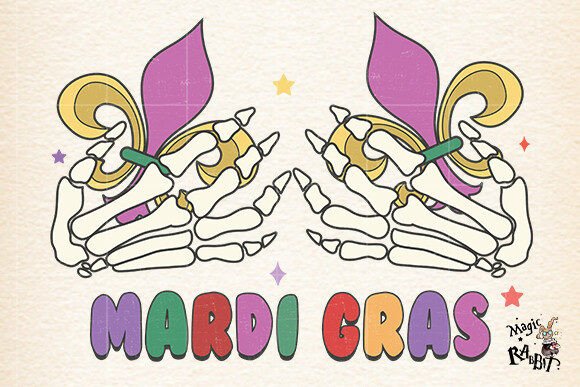 Mardi Gras Skeleton Hands Png Graphic Illustrations By Magic Rabbit