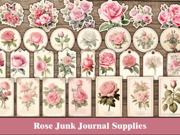 Rose Flowers Ephemera Craft Supplies Graphic Crafts By Wildflower Publishing