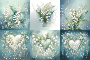 Watercolor Lily of the Valley Images Graphic Backgrounds By Color Studio 6