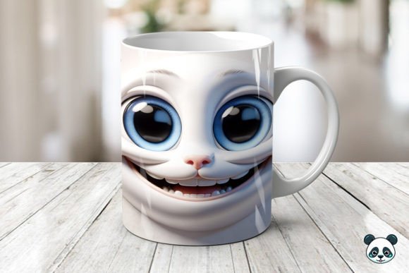 Funny Cat 3D Mug Wrap Sublimation Graphic Crafts By Pandastic