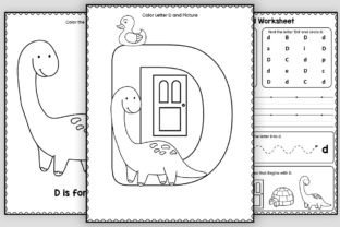 Letter D Worksheets for PreK & K Graphic PreK By TheStudyKits 2