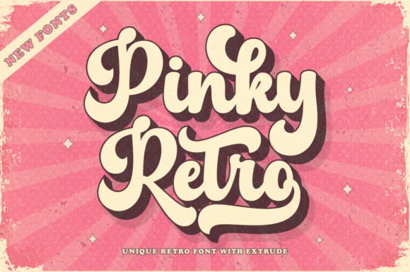 Pinky Retro Script & Handwritten Font By softcreative50