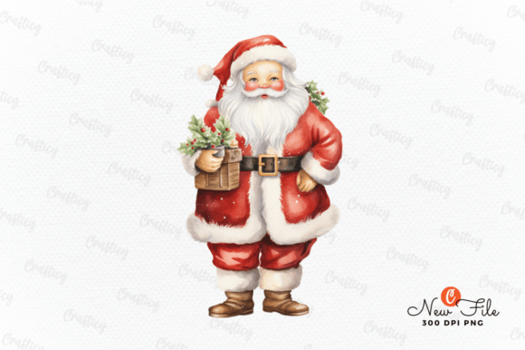 Santa Claus Sublimation Clipart Graphic Illustrations By Crafticy