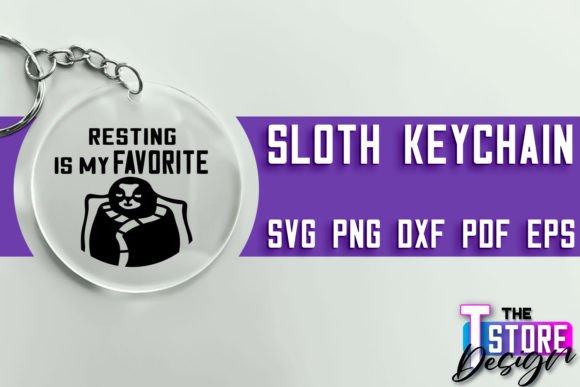 Sloth Keychain SVG Design | Lazy Quotes Grafik Plotterdateien Von The T Store Design