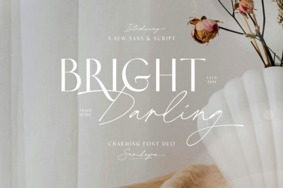 Bright Darling Duo Sans Serif Font By saridezra