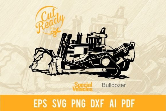 Bulldozer SVG Special Vehicle SVG Grafik Druckbare Illustrationen Von SignReadyDClipart