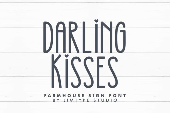 Darling Kisses Sans Serif Font By jimtypestudio