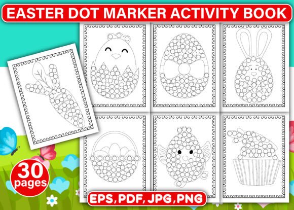 Easter Dot Marker Activity Book for Kids Illustration Pages et livres de coloriage pour enfants Par Asma Store