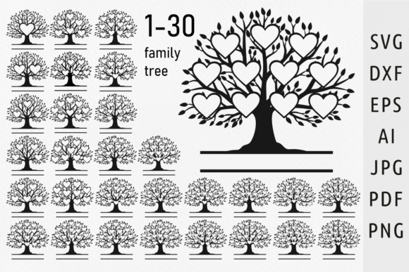 Family Tree Svg Bundle Family History Graphic Crafts By Julia's digital designs