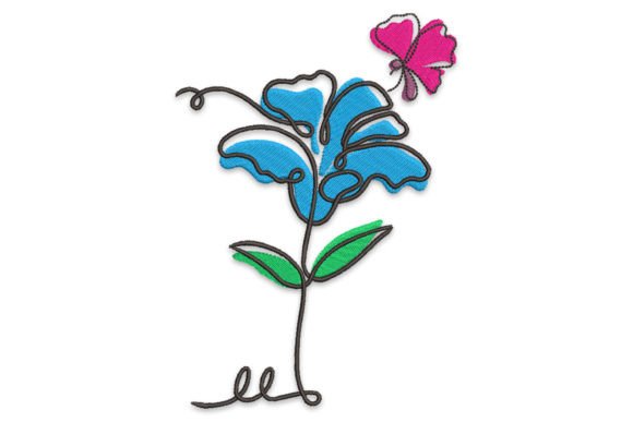 Flower Single Flowers & Plants Embroidery Design By EmbDesign