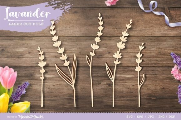 Lavander Flowers Laser Cut File, Svg Graphic Graphic Templates By Mbuki Mbuki