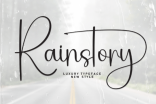 Rainstory Script & Handwritten Font By andikastudio 1