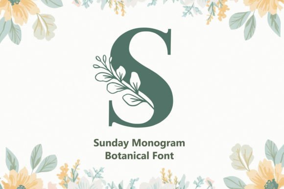 Sunday Monogram Font Decorativi Font Di QueenCraft