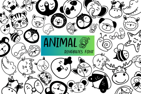 Animal Dingbats Font By Chonada