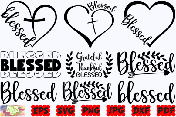 Blessed SVG | Religious SVG | Christian Graphic Crafts By DigitalDesignsSVGBundle