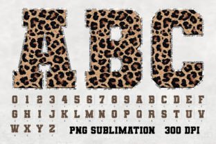 Chenille Leopard Alphabet Letters Gráfico Manualidades Por superdong_nu 1
