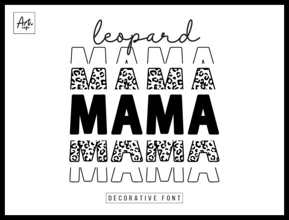 Leopard Mama Display Font By Art cafe
