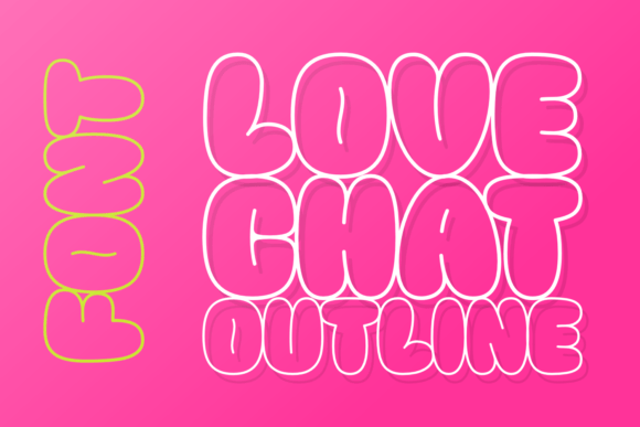 Love Chat Outline Display Font By Situjuh