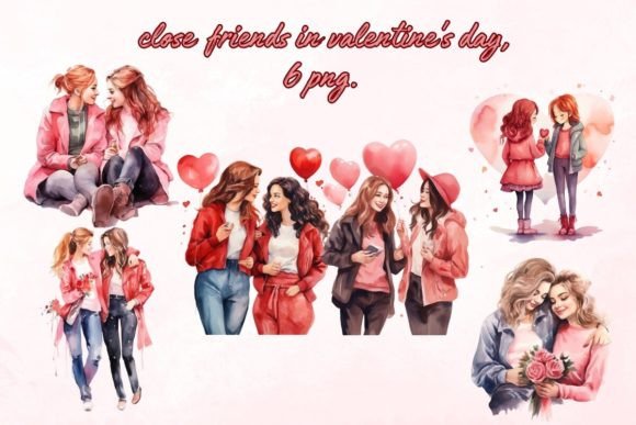 Valentines Day Couple Clipart Graphic Illustrations By palettplayground
