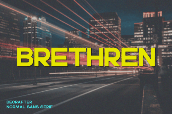 Brethren Font Sans Serif Font Di Becrafter Studio