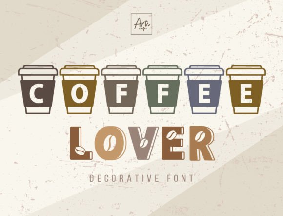 Coffee Lover Dekorative Schriftarten Font By Art cafe