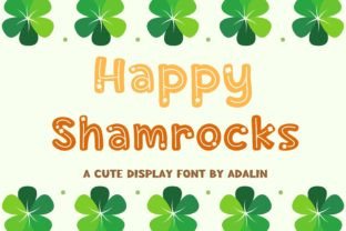 Happy Shamrocks Font Display Font Di Adalin Digital 1