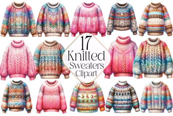 Knitted Sweaters PNG Sublimation Graphic Illustrations By SmMedia