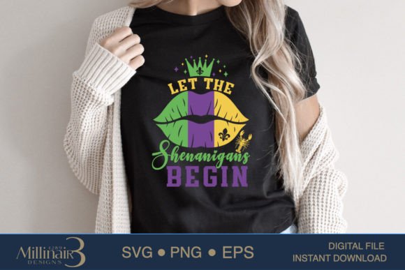 Let the Shenanigans Begin T-shirt SVG Graphic Print Templates By Millionair3 Designs