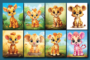 200 Cute Safari Animals Coloring Pages Graphic Coloring Pages & Books Kids By Ministed Night 2