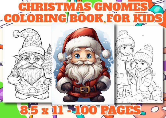 Christmas Gnomes Coloring Pages Graphic Coloring Pages & Books Kids By Nisad Design House