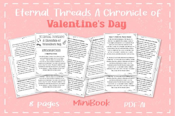 Eternal Threads a Chronicle of Valentine Graphic Coloring Pages & Books By MA-DA