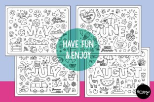 Monthly Coloring Pages Graphic 3rd grade By Emery Digital Studio 3