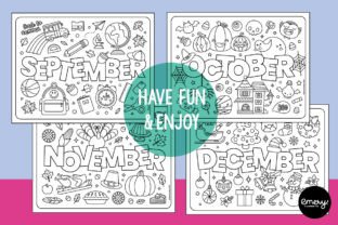 Monthly Coloring Pages Graphic 3rd grade By Emery Digital Studio 4