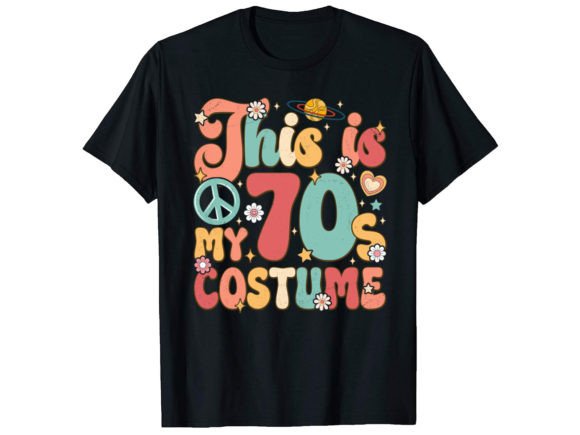 This is My 70s Costume Groovy T-Shirt Graphic T-shirt Designs By PODxDESIGNER