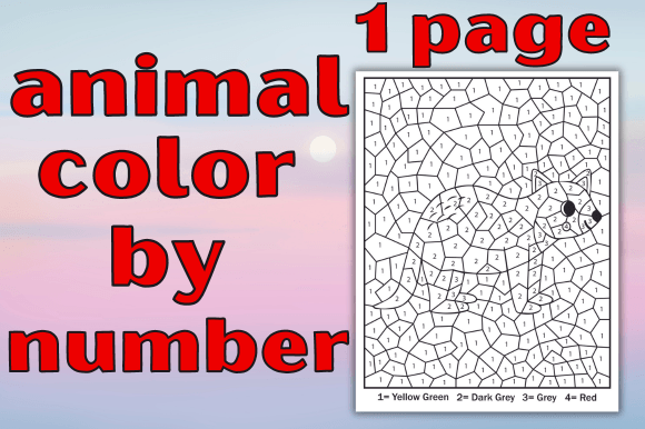 Animal Color by Number Page Graphic Coloring Pages & Books Kids By RohColoringHome