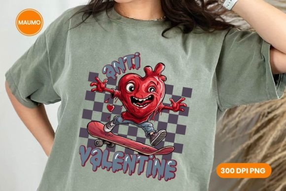 Anti Valentine Heart Clipart Grafik Druck-Vorlagen Von Maumo Designs