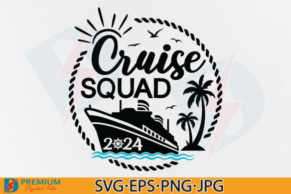 Cruise Squad 2024 SVG, Family Trip Shirt Graphic T-shirt Designs By Premium Digital Files