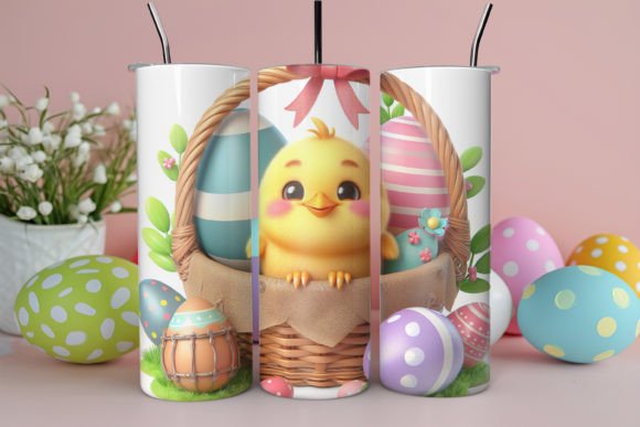 Easter Chicken Tumbler Wrap Graphic Crafts By RevolutionCraft