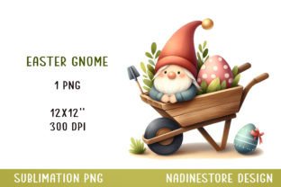 Easter Gnome. Sublimation, PNG. Grafika Ilustracje AI Przez NadineStore 1