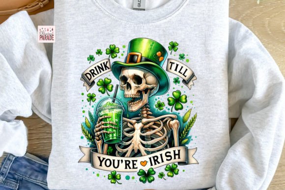 St Patricks Day Skeleton Png Irish Png Graphic Print Templates By Pixel Paige Studio