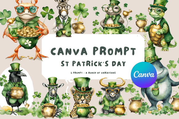 Canva Prompts St Patrick's Day Animals Graphic 9th grade By Sprankel