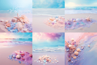 Pastel Dreamy Beach Digital Papers Graphic Backgrounds By Color Studio 2