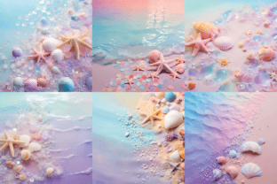 Pastel Dreamy Beach Digital Papers Graphic Backgrounds By Color Studio 3