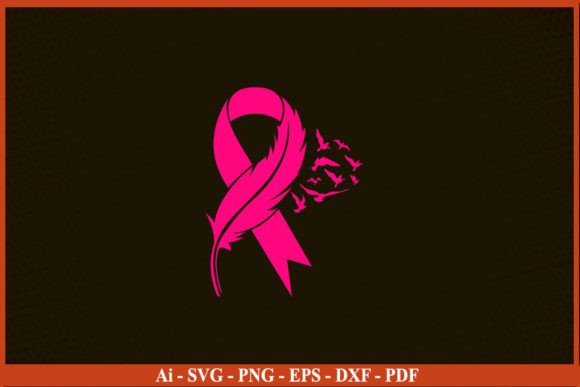 Pink Ribbon Bird Breast Cancer Awareness Graphic T-shirt Designs By Svgprintfile