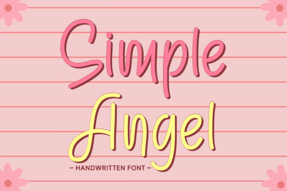 Simple Angel Script & Handwritten Font By Eightde