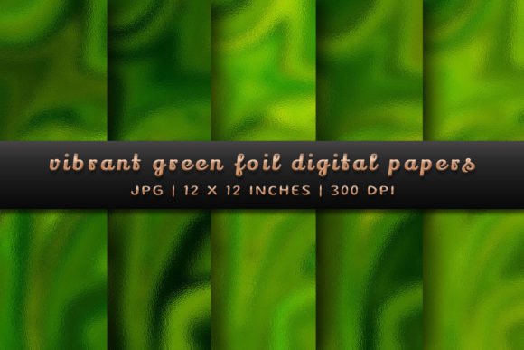 Vibrant Green Foil Digital Papers Afbeelding Achtergronden Door Pugazh Logan