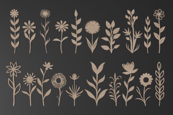 Laser Cut Wild Flowers Svg Files Graphic 3D Flowers By ThemeXDigital